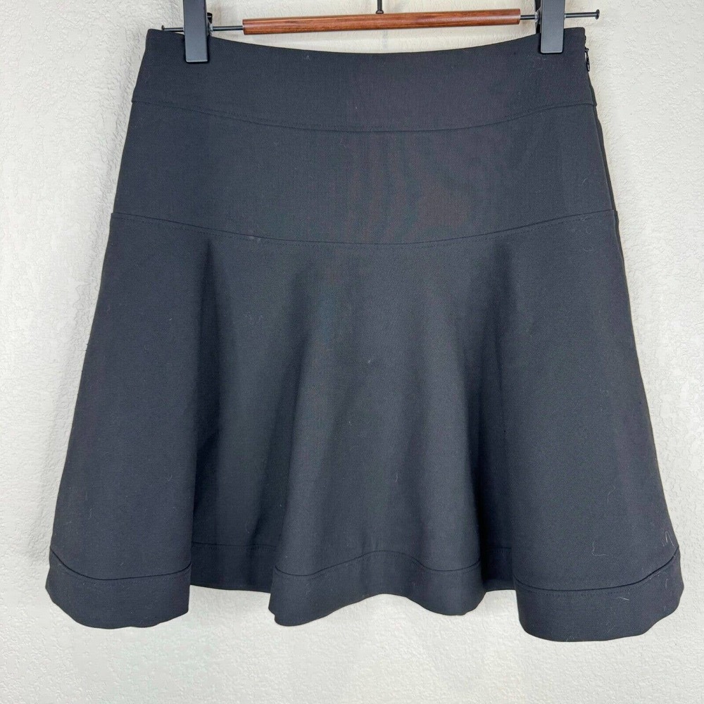 Elizabeth and James Riely Flared Skirt Size 2 Black Stretch Knit High Rise Mini